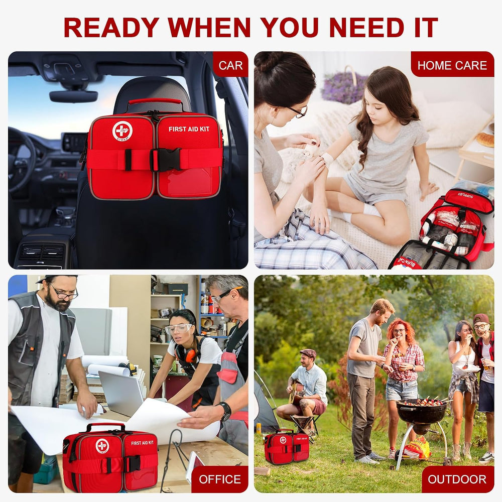 516 Piece First Aid Kit for Car, Travel & Home, FSA Eligible HSA Items - ...