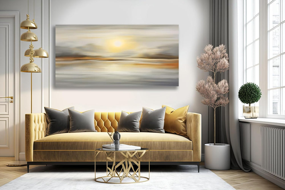 VHMING Abstract Canvas Wall Art Seascape Canvas Printing Abstract Art Wall De...