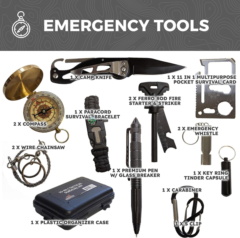 Sirius: Pre-Packed Bug Out Bag - 72 Hour Kit for 2 People - Bugout Backpack S...
