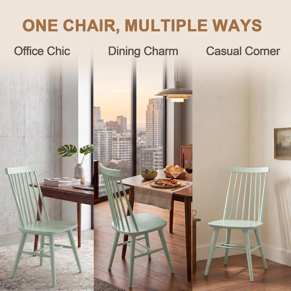 DUHOME Wooden Dining Chairs Set of 4, Mint