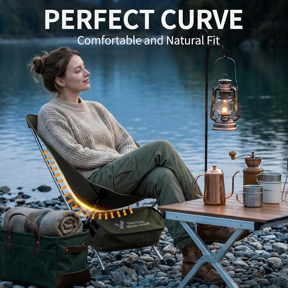 Ultralight Camping Backpacking Chair, 2.1 LBS, Supports 330 lbs