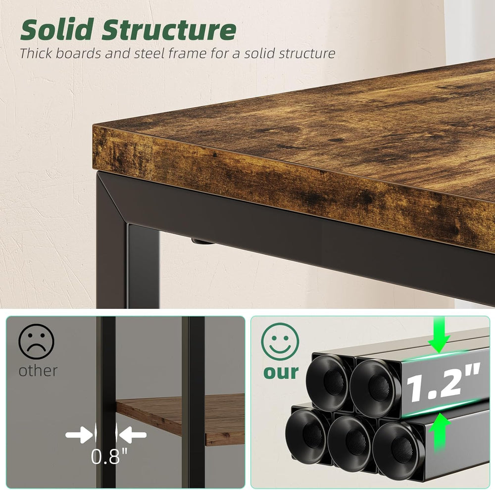 Simple Trending Side Table, End Table Night Stand, 3 Tiers Shelf for Living R...