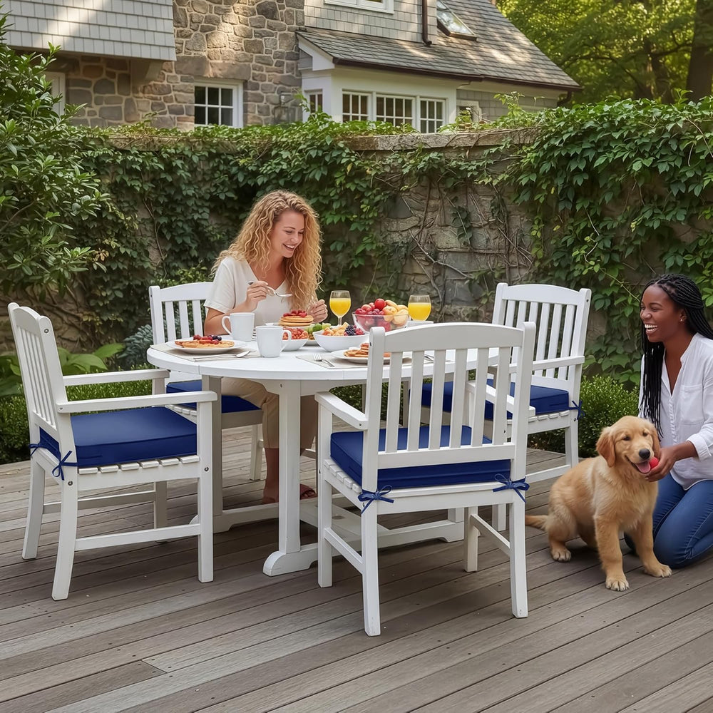 Summsun Outdoor Chair Cushions Set of 4: Waterproof & Color Fastness Seat...