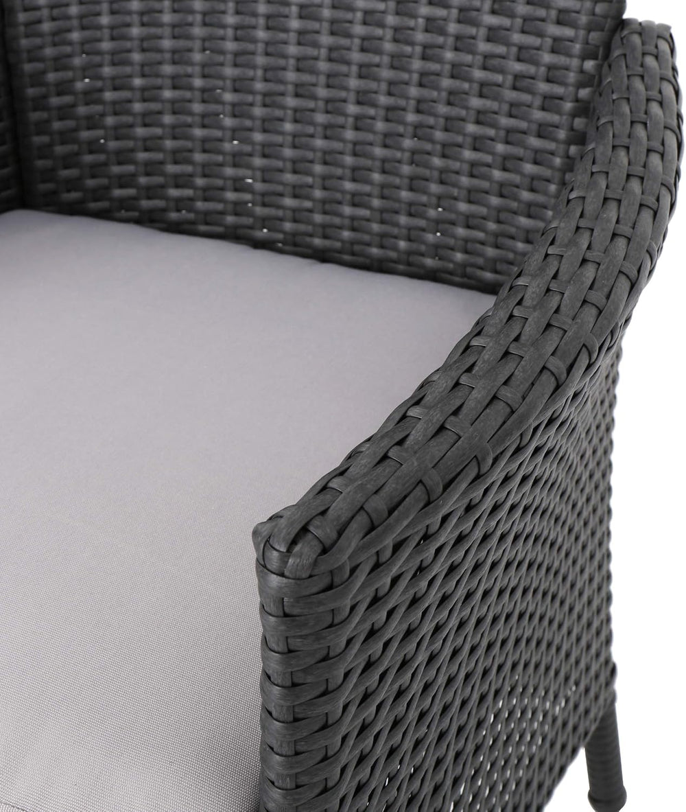 GDFStudio Christopher Knight Home Malta KD PE Wicker Dining Chairs, 2-Pcs Set...