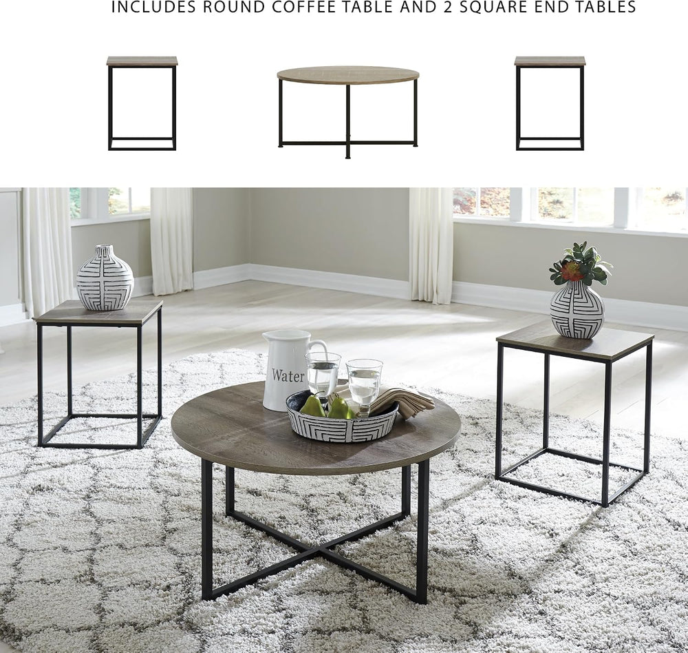 Signature Design by Ashley 3-Piece Living Room Coffee and End Table Set