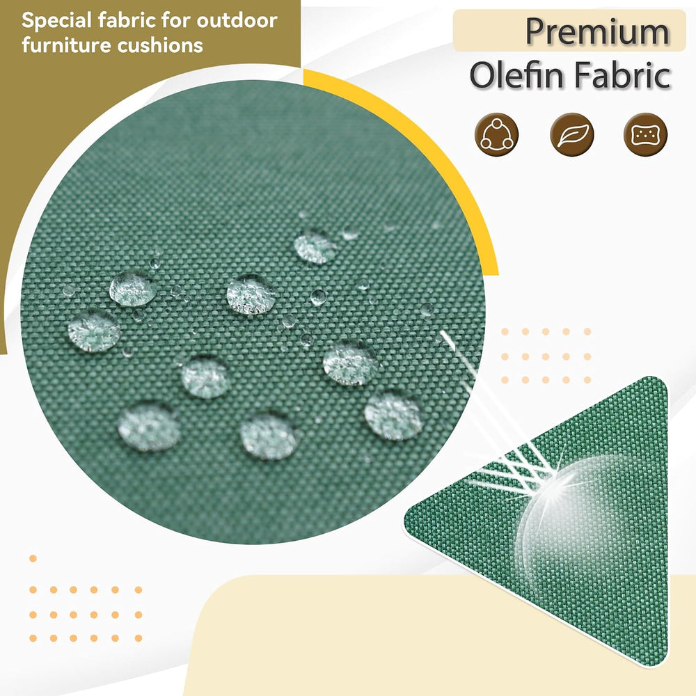 Outdoor Seat Cushion 24 x 22 Inch, Olefin Patio Furniture Cushions with Remov...