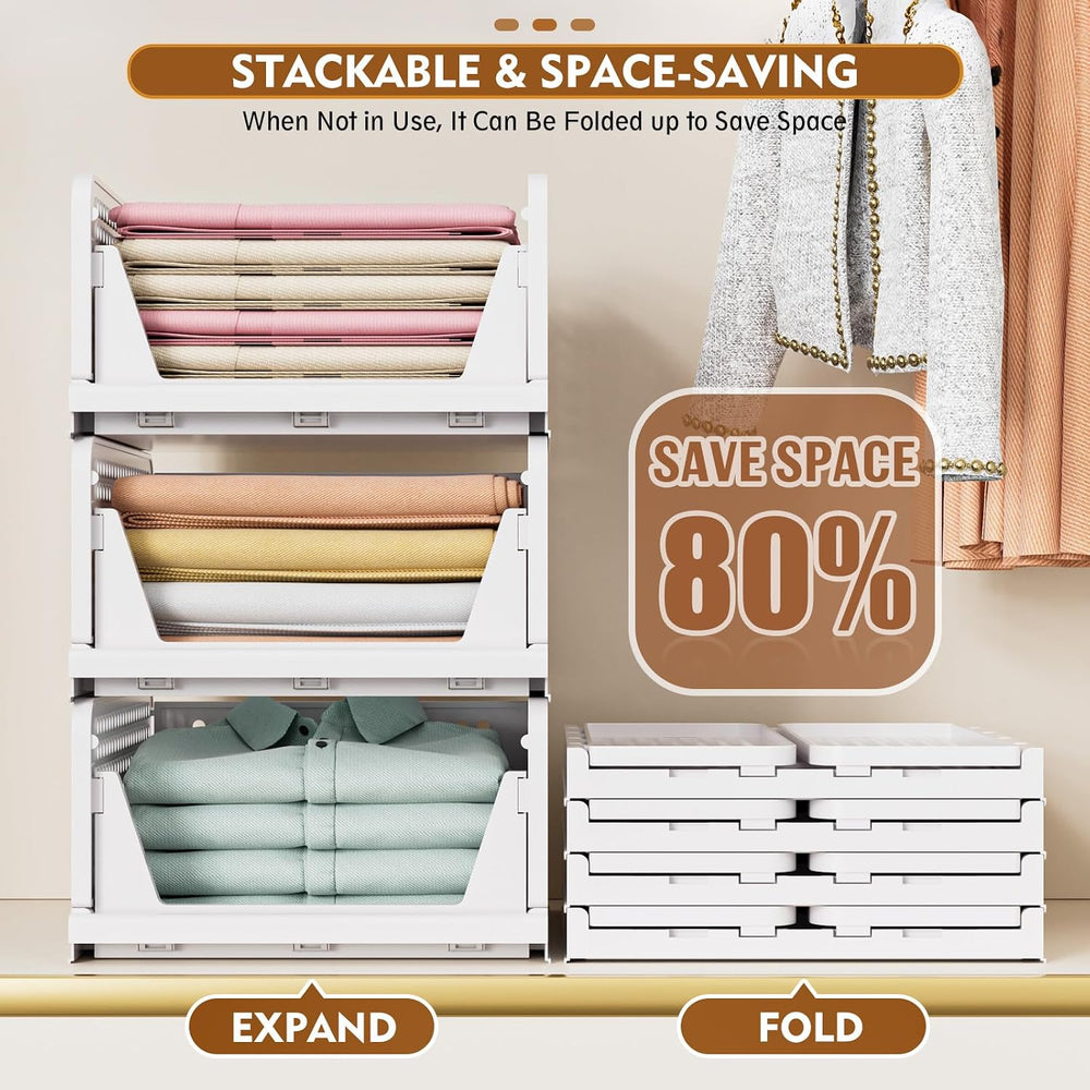 5 Pack Closet Organizer Basket, Closet Organizers and Storage, Yellow