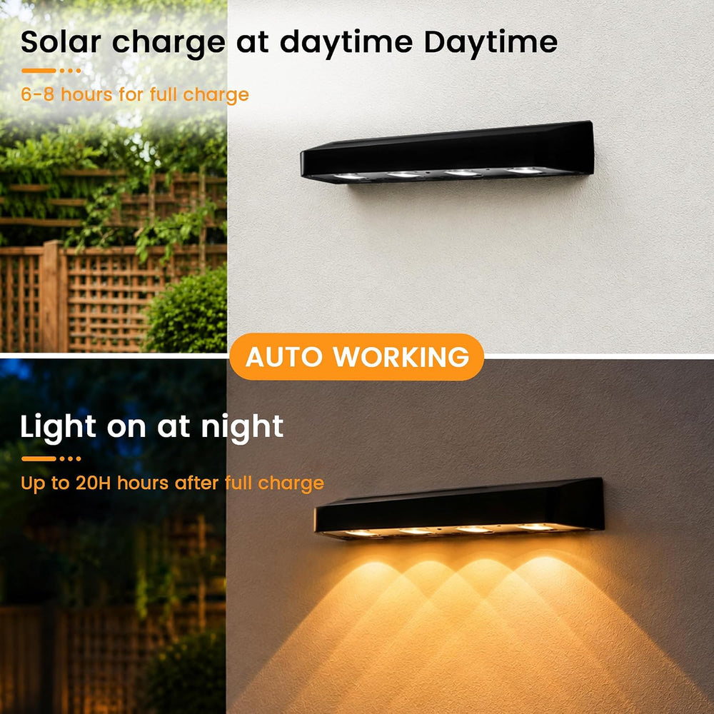 Solar Address Sign Light Outdoor Waterproof IP65(2 Pack)