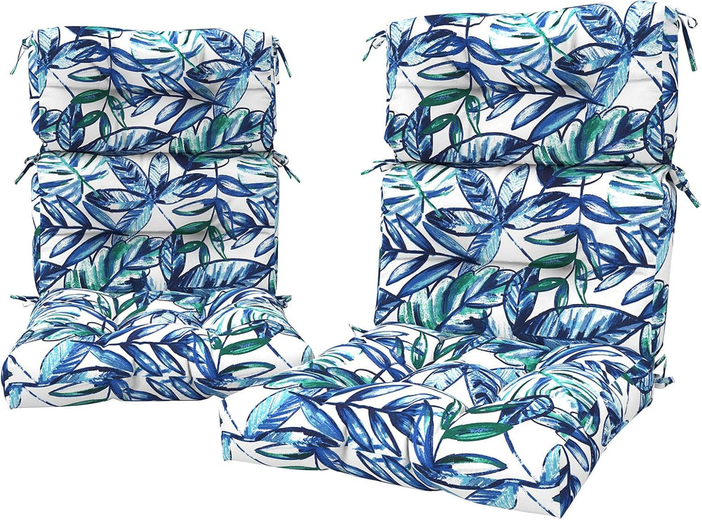 LVTXIII Outdoor Tufted High Back Cushions, 22" W x 20" D Fluffy Sea...