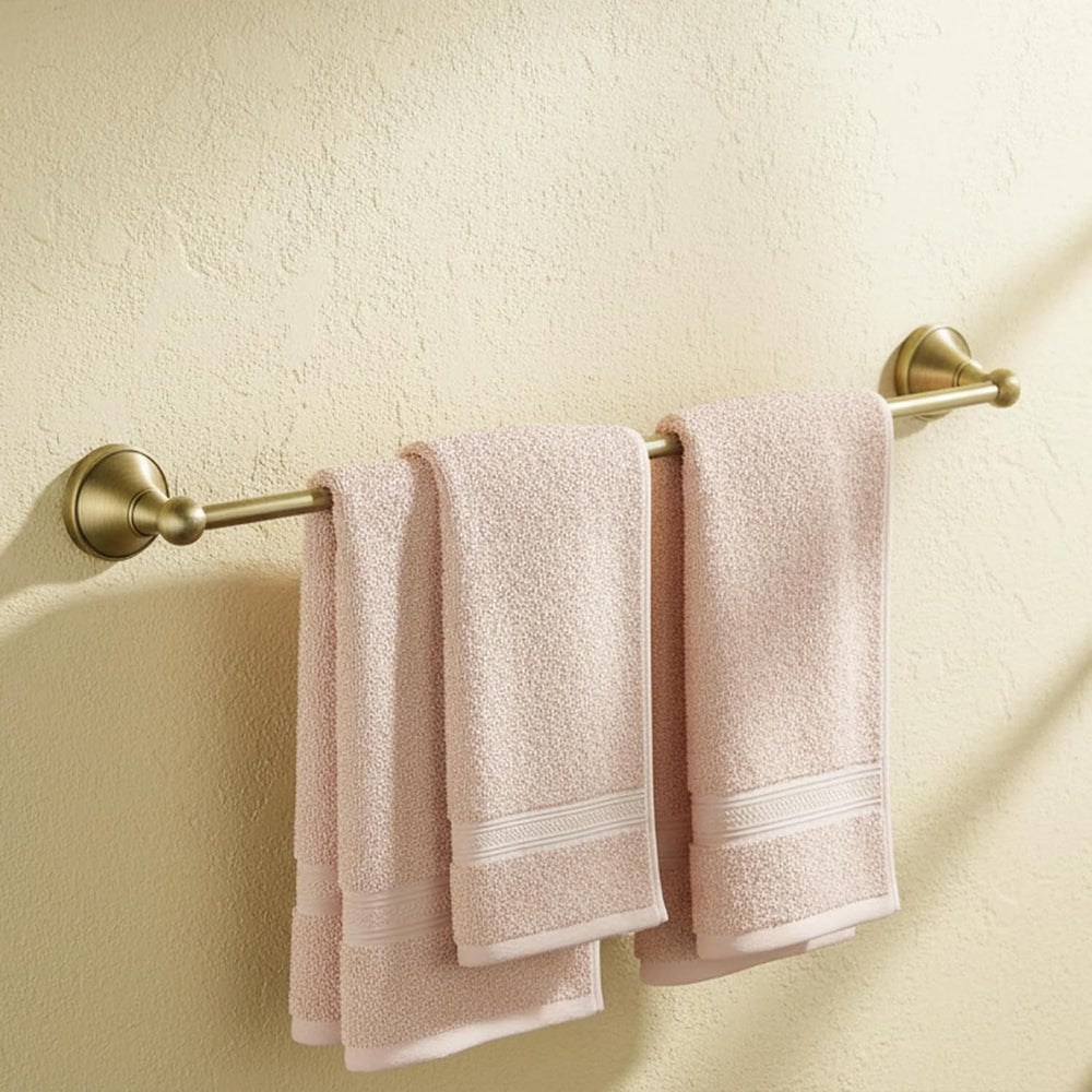 Flybath 20 Inch Towel Bar Brushed Brass Antique Wall Mount for Bathroom