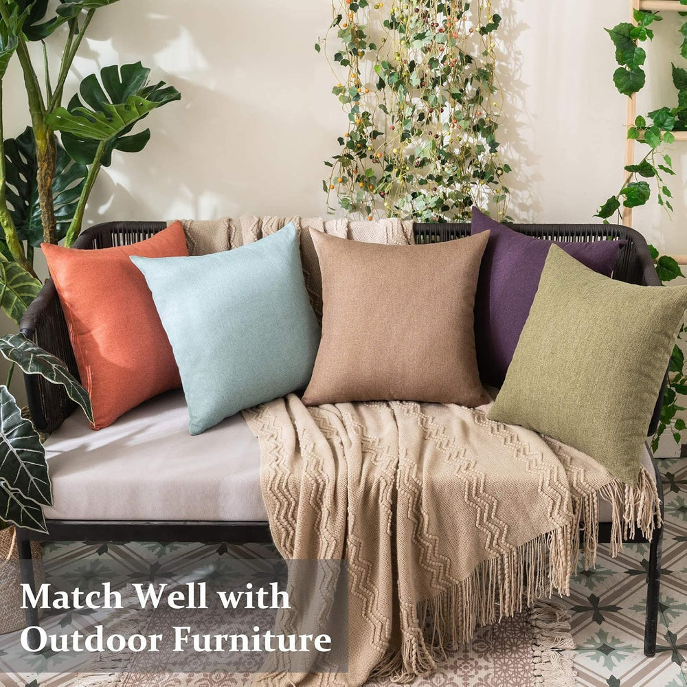 MIULEE Decorative Outdoor Pillow Covers Christmas Euro 26x26 Dark Green