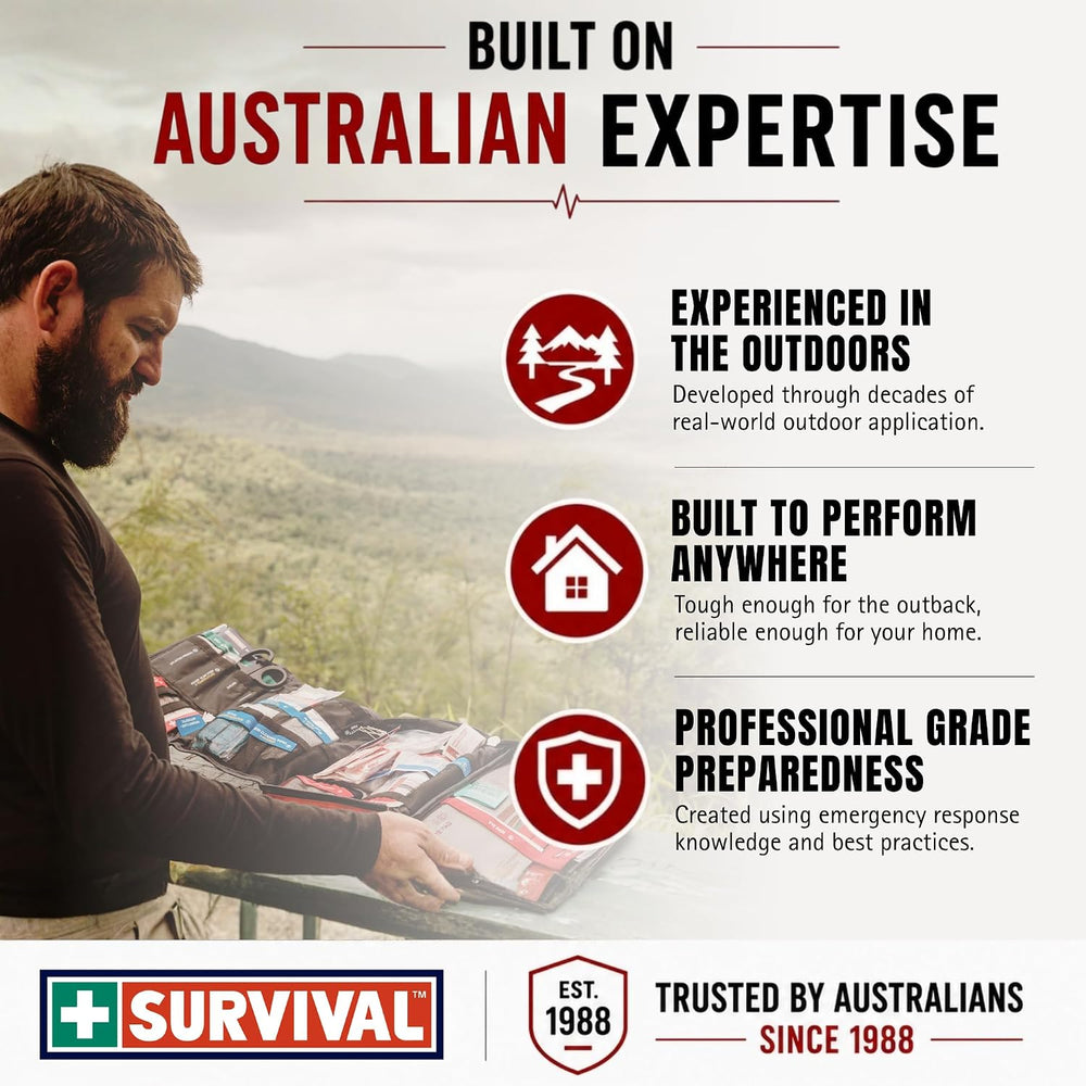 SURVIVAL Large First Aid Kit, 142-Piece Emergency Response System