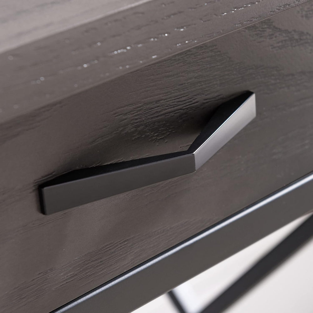 Leick Home Chisel & Forge Desk, 46", Smoke Gray, Matte Black