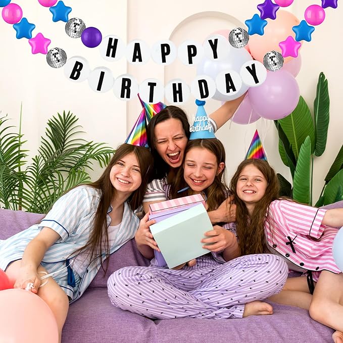 Giant Friendship Bracelet Garland Kit, DIY Birthday Banner with Letters Ball ...