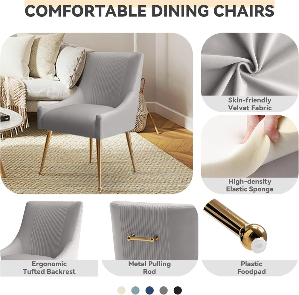 Dining Chairs,Modern Living Room Chairs, Velvet Upholstered Dining Room Chair...