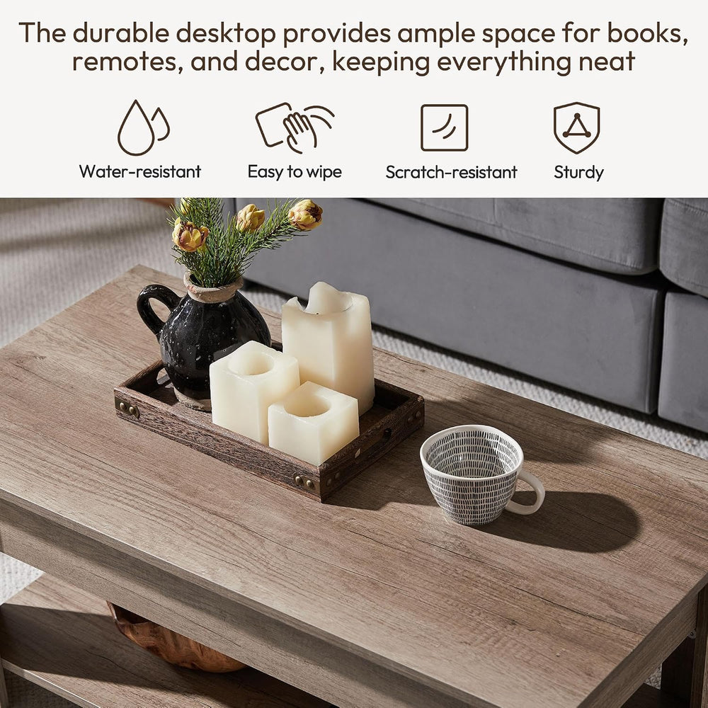 Yaheetech Lift Top Coffee Table with Hidden Storage & Shelf, Gray, 38.6&q...