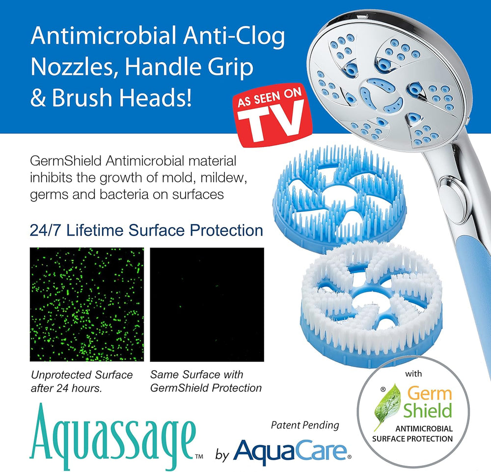 Hotel Spa High Pressure 6-in-1 Aquassage - 76-mode 3-way Combo, Showerhead, H...