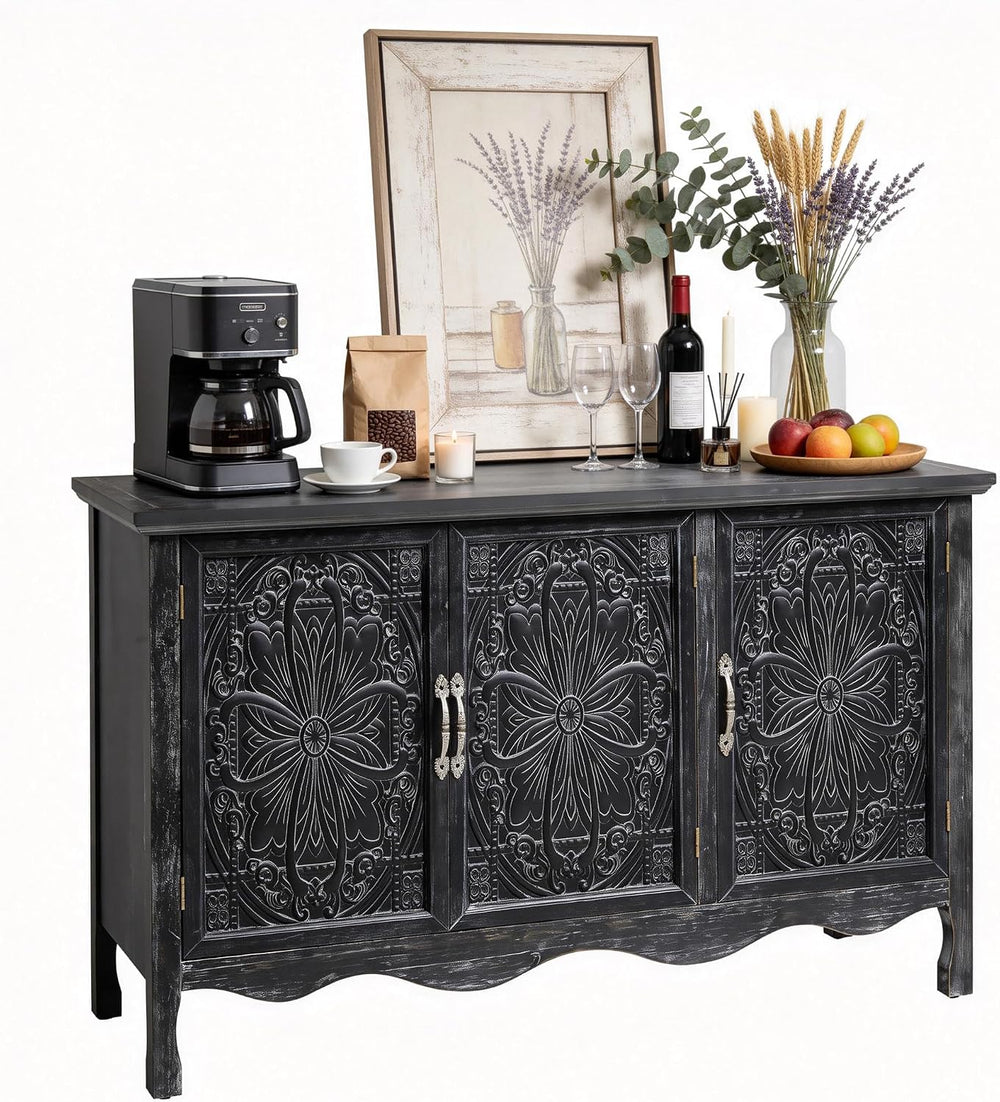 RoyalCraft Buffet Sideboard with Storage,Vintage Solid Wood Sideboard
