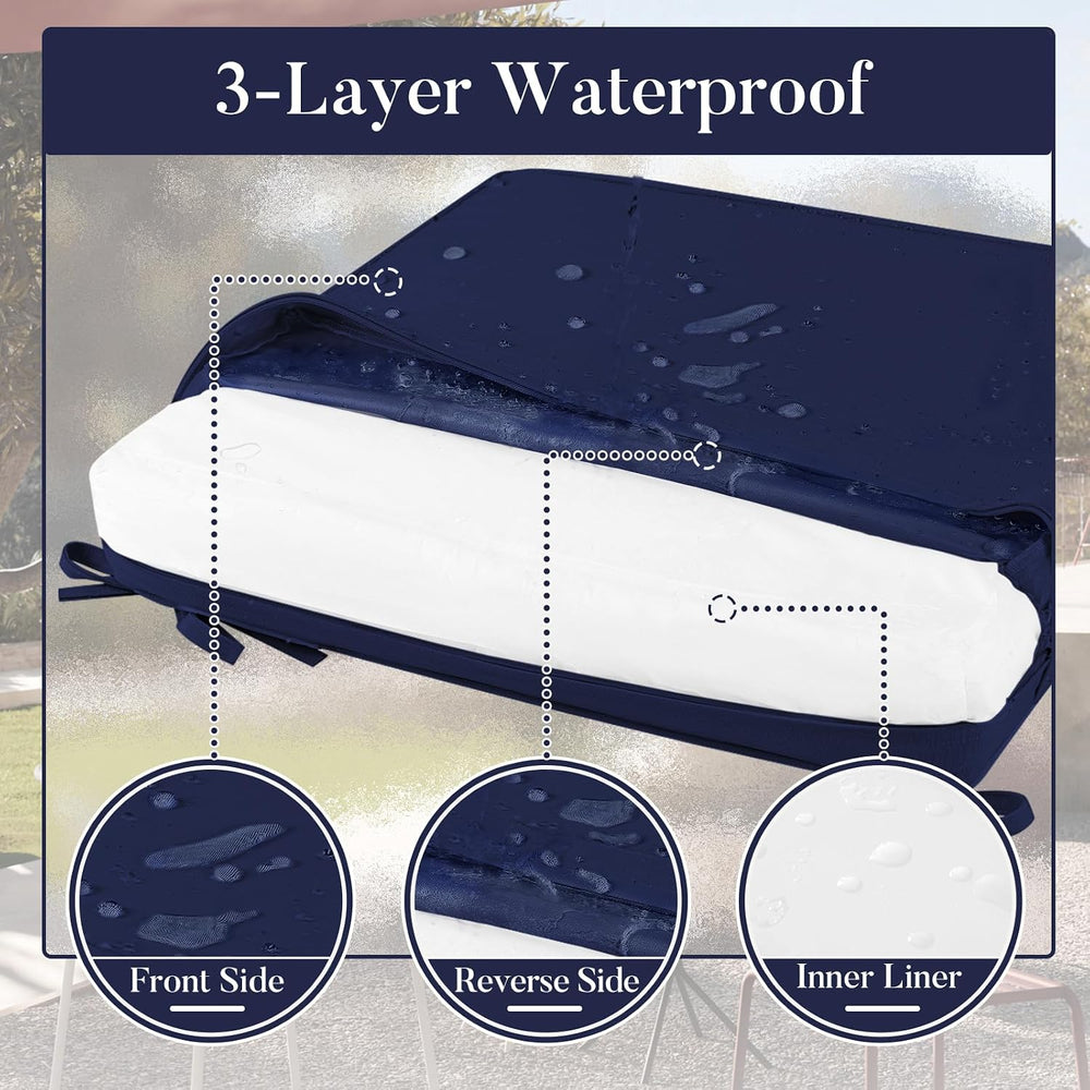 Basic Beyond Outdoor Chair Cushions for Patio Furniture, Waterproof Outdoor S...