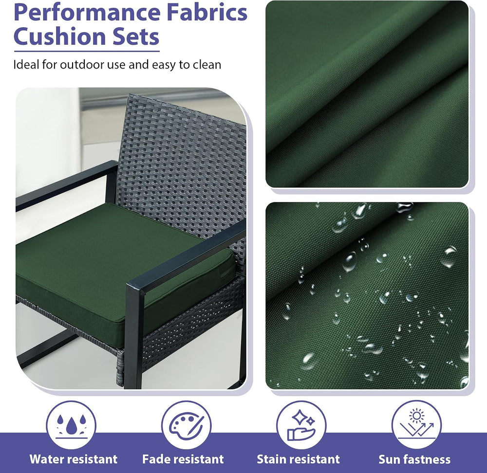 IPYNBAP Outdoor Chair Cushions Set of 4 -Waterproof Outdoor Seat Cushions for...