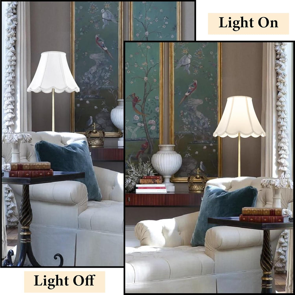 GO&SO Off White Bell Lamp Shade, Medium, 6"×13"×9.8", Scal...
