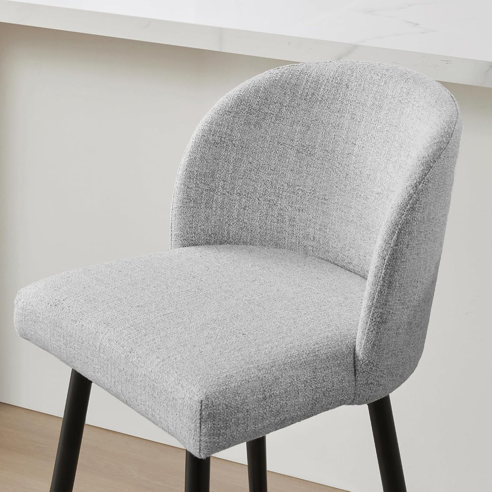 Watson & Whitely Counter Height Bar Stools Set of 3, Fabric in White