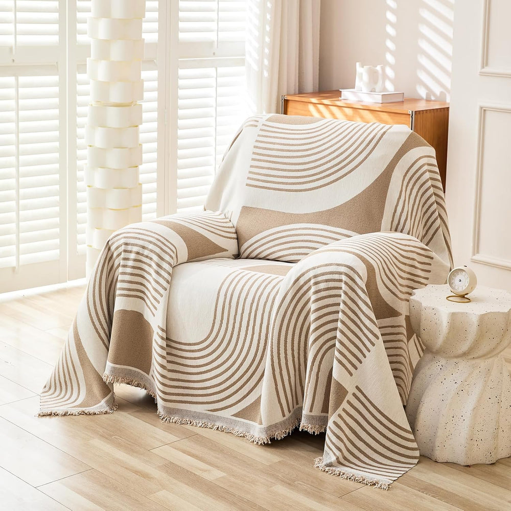 WEYOND Boho Couch Cover, Chenille Sofa Covers Washable, 71" x 91", ...