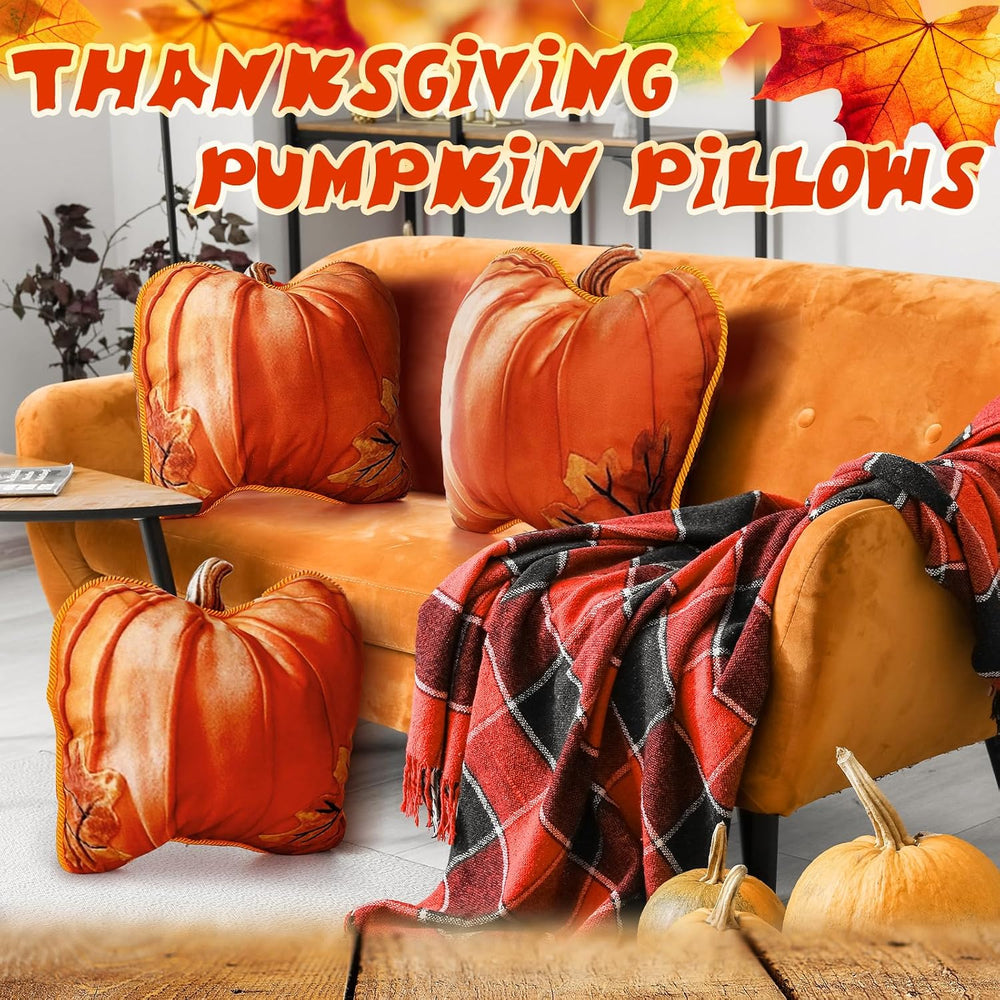 Yousoontic 3pcs Fall Shaped Throw Pillow 12"thanksgiving Pillow with Insert