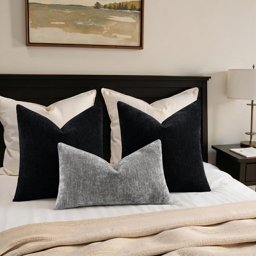decorUhome Christmas Dark Grey Throw Pillow Covers 26X26 Set of 2