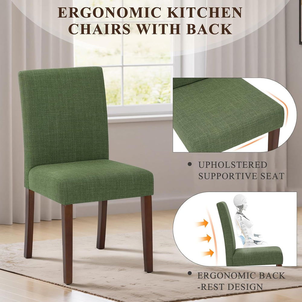 MALOL Upholstered Dining Chairs Set of 4, Modern Fabric Dining Room Chair, Wo...