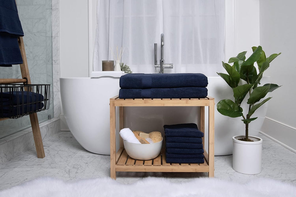 COTTON CRAFT Luxury Hotel Bath Sheet - 2 Pack Oversized 100% Cotton Towels