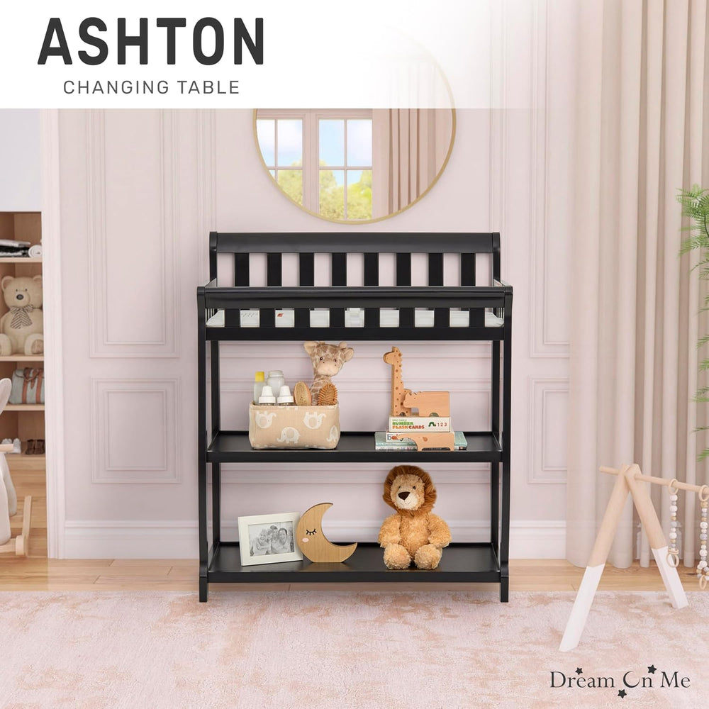 Dream On Me Ashton Changing Table, Black , 34x20x40 Inch (Pack of 1)