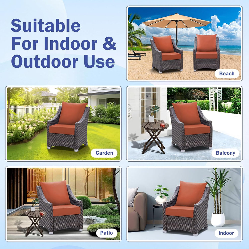 Outdoor Chair Cushions, 24 x 24 Inch Outdoor Cushion for Patio Furniture, Pat...