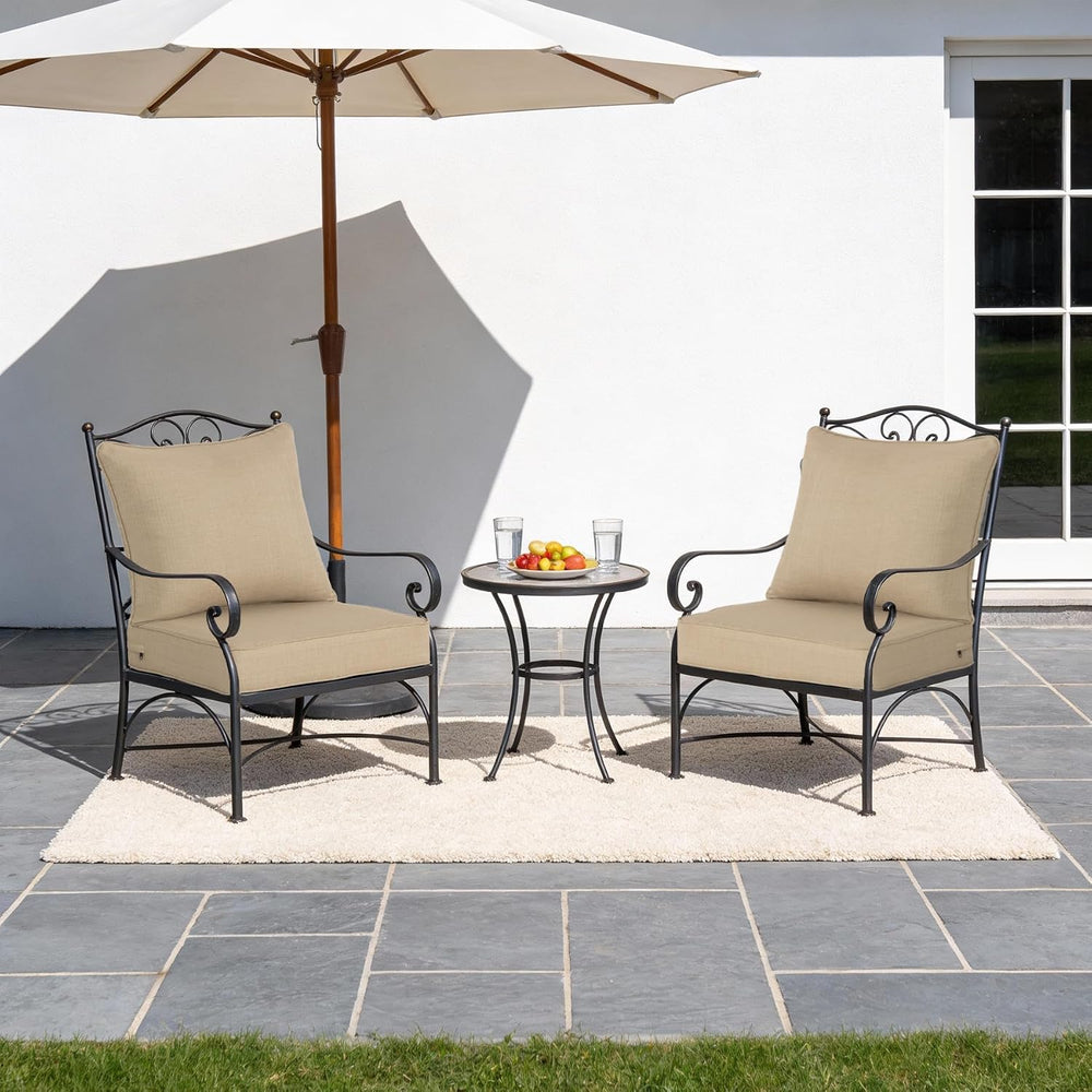 22x24 inch Outdoor Deep Seat Patio Cushions Set of 2,Water-Resistant Deep Sea...