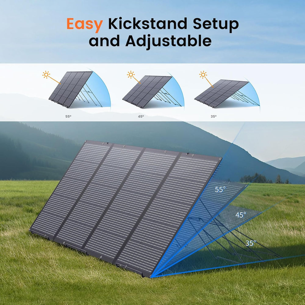 400W Portable Solar Panel for Power Station, 400 Watt 36V ETFE Foldable Solar...