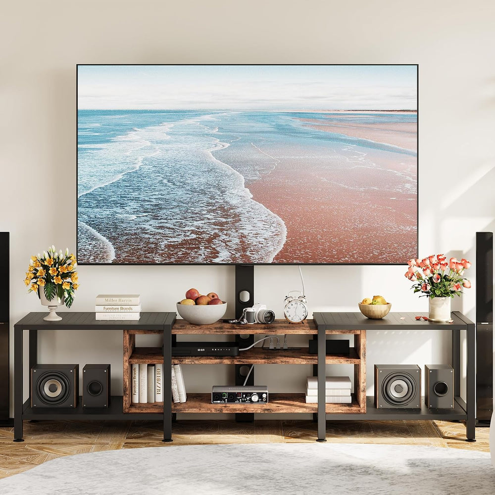 IRONCK 79 Inch TV Stand with Mount & Power Outlet for TVs up to 85",...