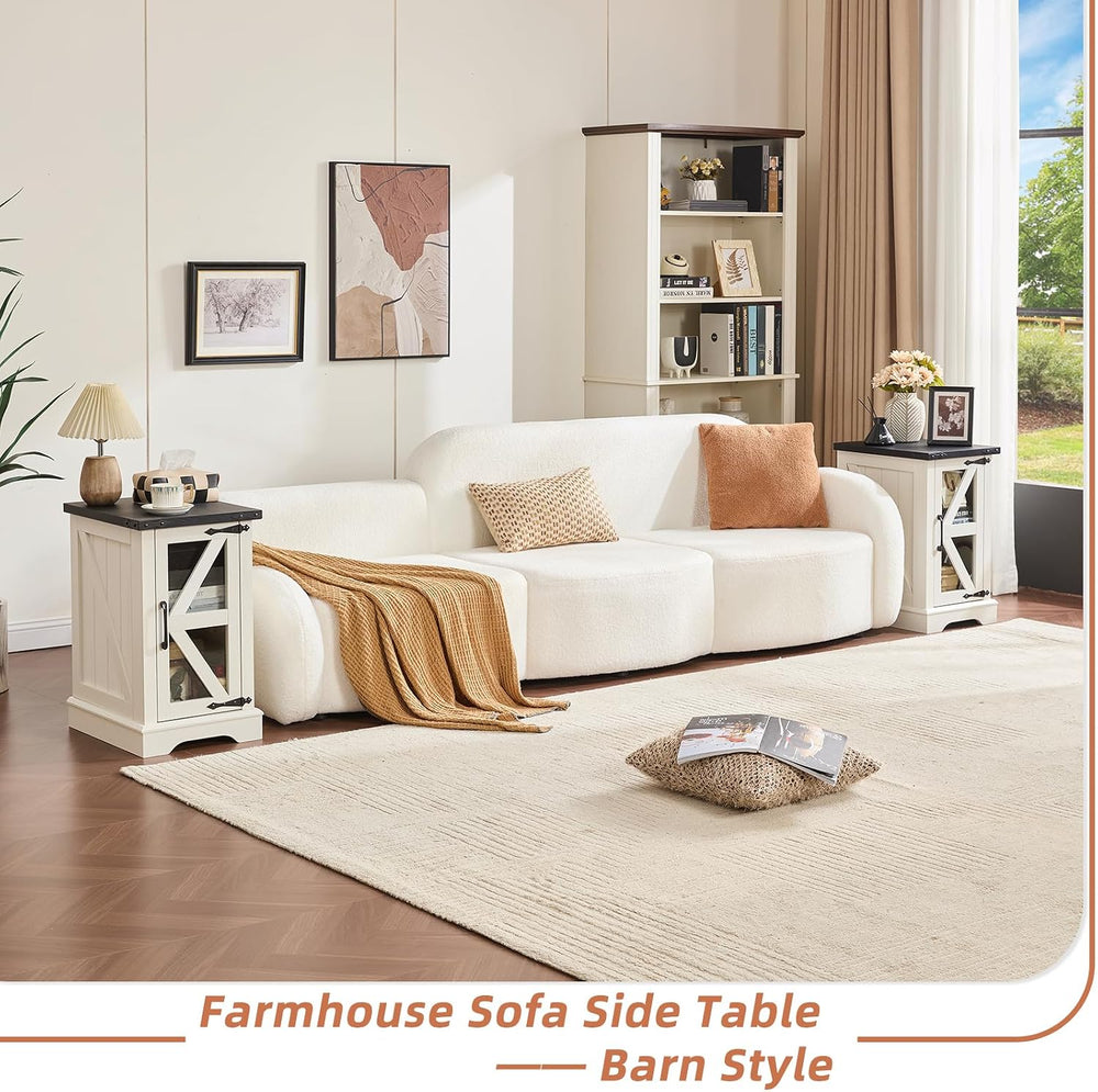 Joaxswe Farmhouse Coffee Table Set of 3, NightStands and Coffee Tables