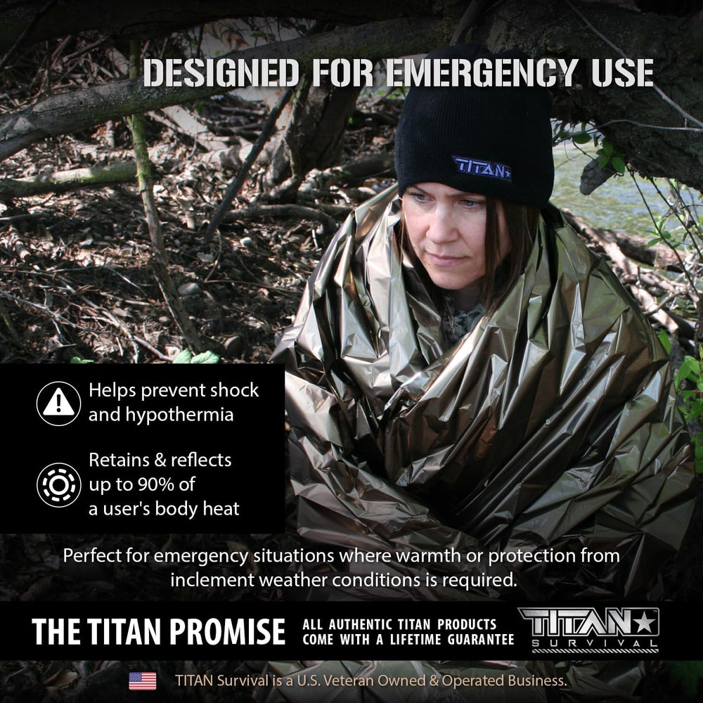 Titan Emergency Blanket 5 Pack Mylar - Thermal Space Blanket