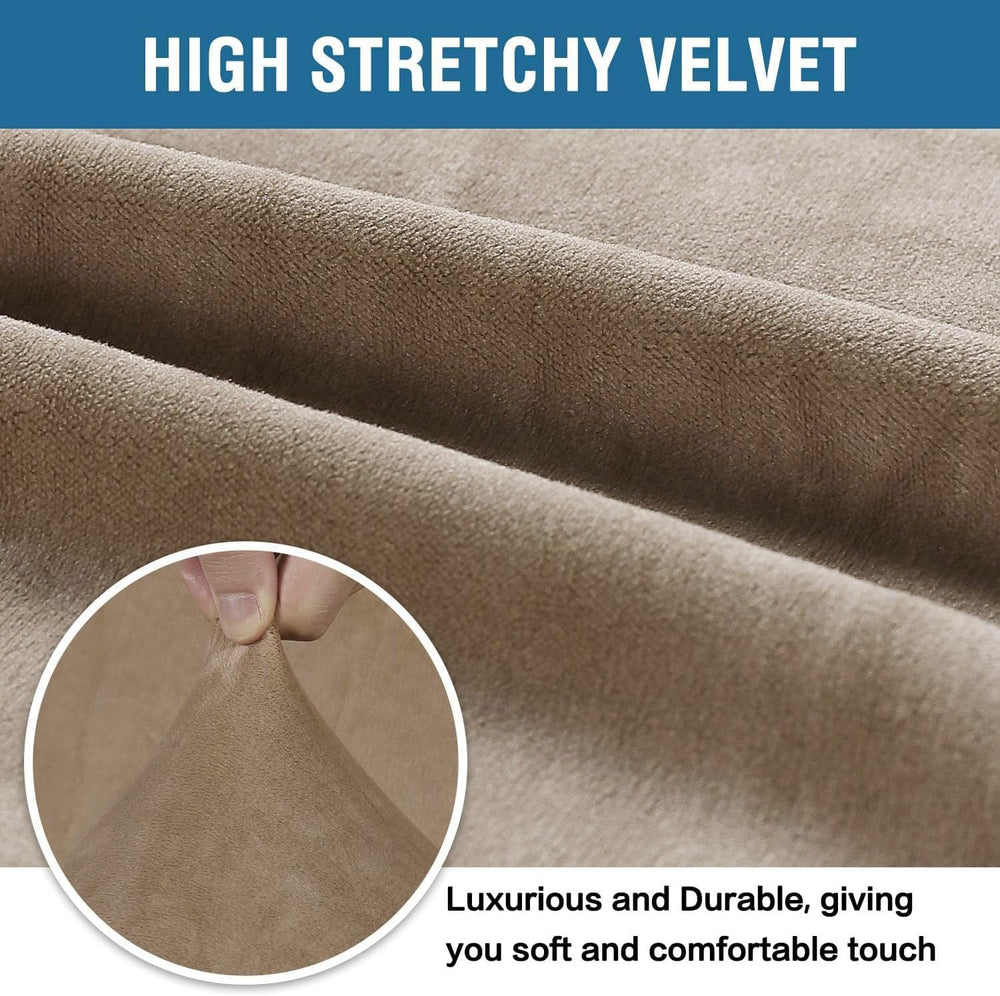 H.VERSAILTEX Stretch Velvet Armchair Cover Couch Covers 1 Cushion Chair Slipc...