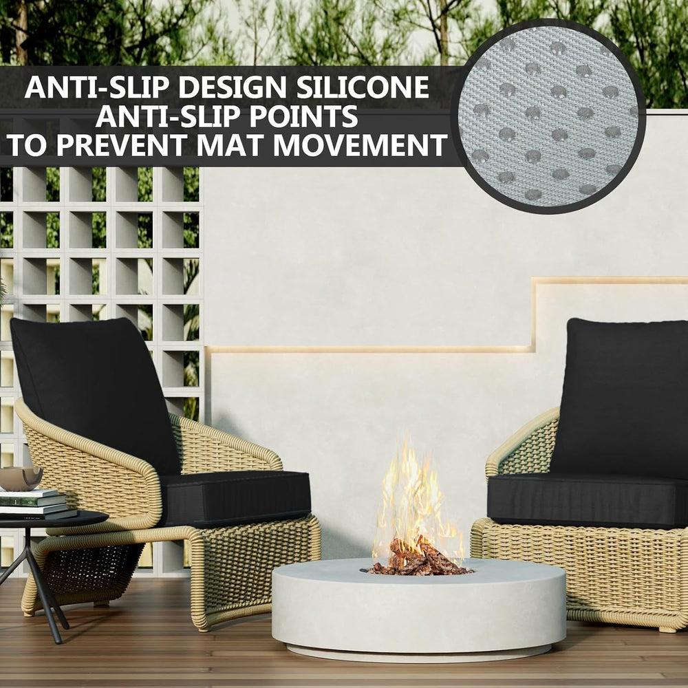 22" x 22" x 6" Outdoor Deep Seat Cushions Set - 6 Set Waterpro...