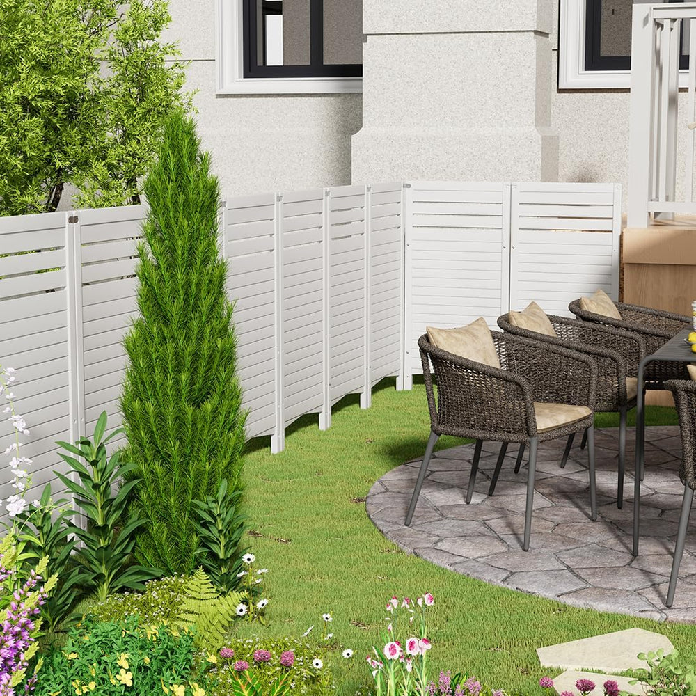 KINYING Air Conditioner Fence Privacy Screen,2 Panels Pool Equipment Trash Ca...