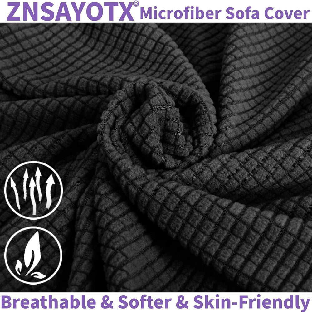 ZNSAYOTX 2 Piece Chair Covers with Arms for Living Room, Super Soft Armchair ...