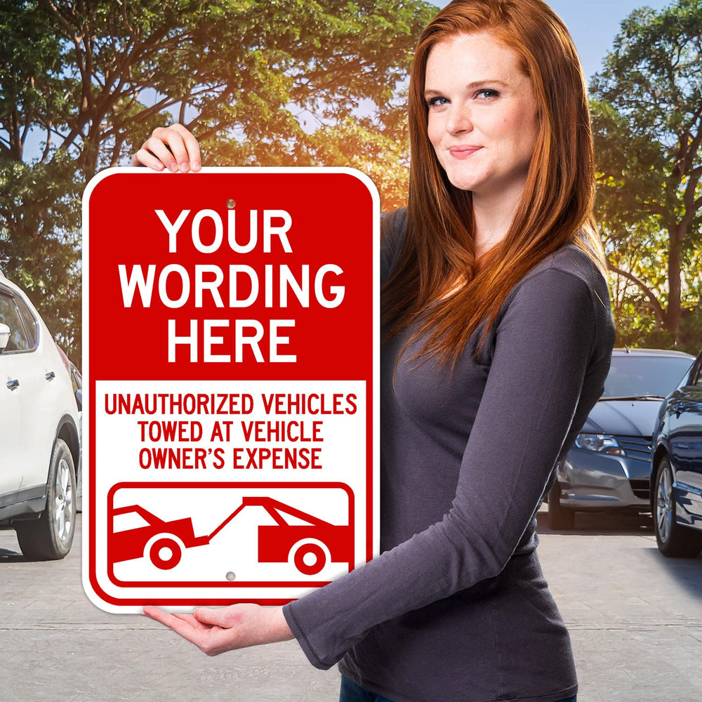 Custom Reserved Unauthorized Vehicles Towed at Vehicle Owner's Expense