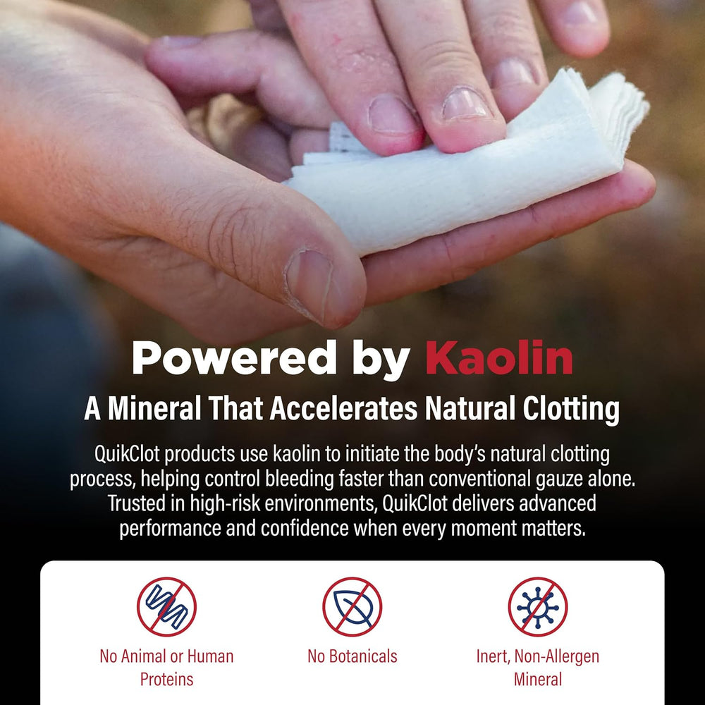 QuikClot Kaolin Clotting Gauze, 2'