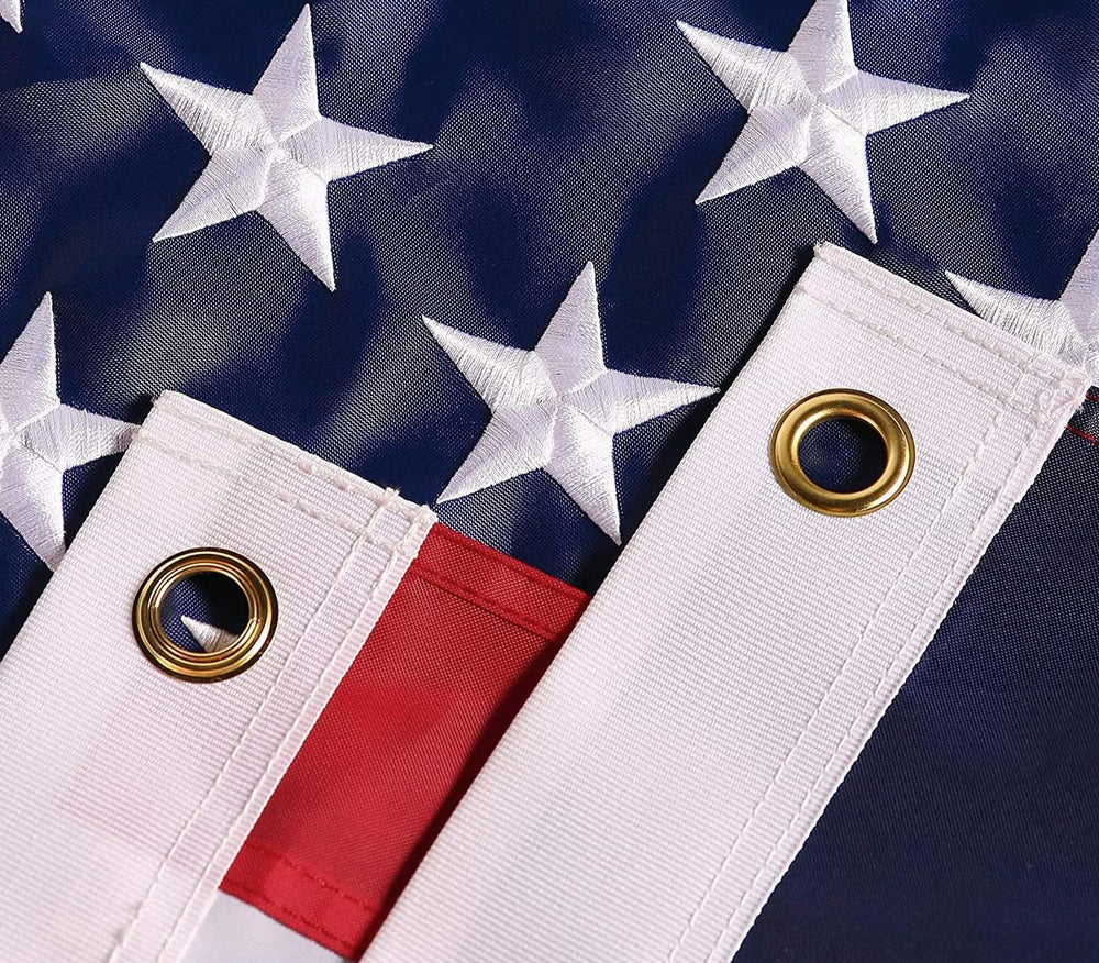 American Flag 4x6 ft: Long Lasting US Flag, Heavy Duty Nylon, Embroidered Sta...