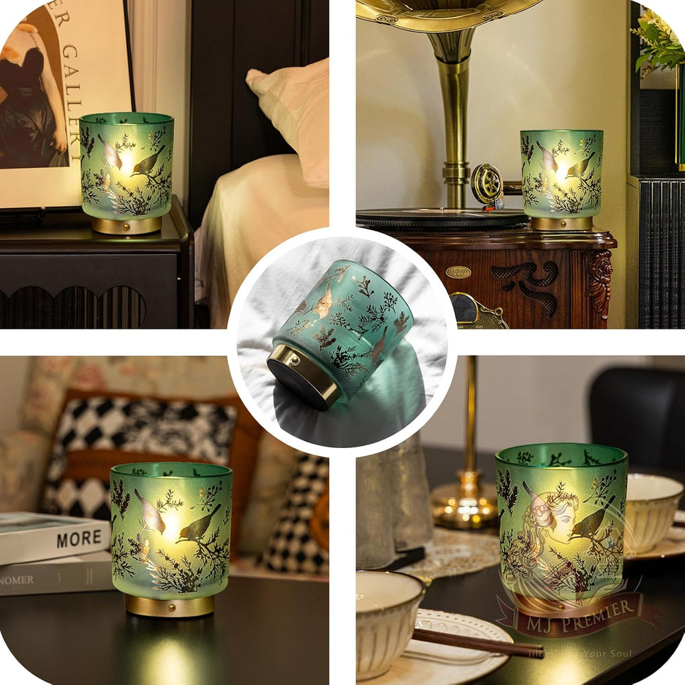 Cordless Lamp Rechargeable, Small Decorative Touch Lamp for Nightstand