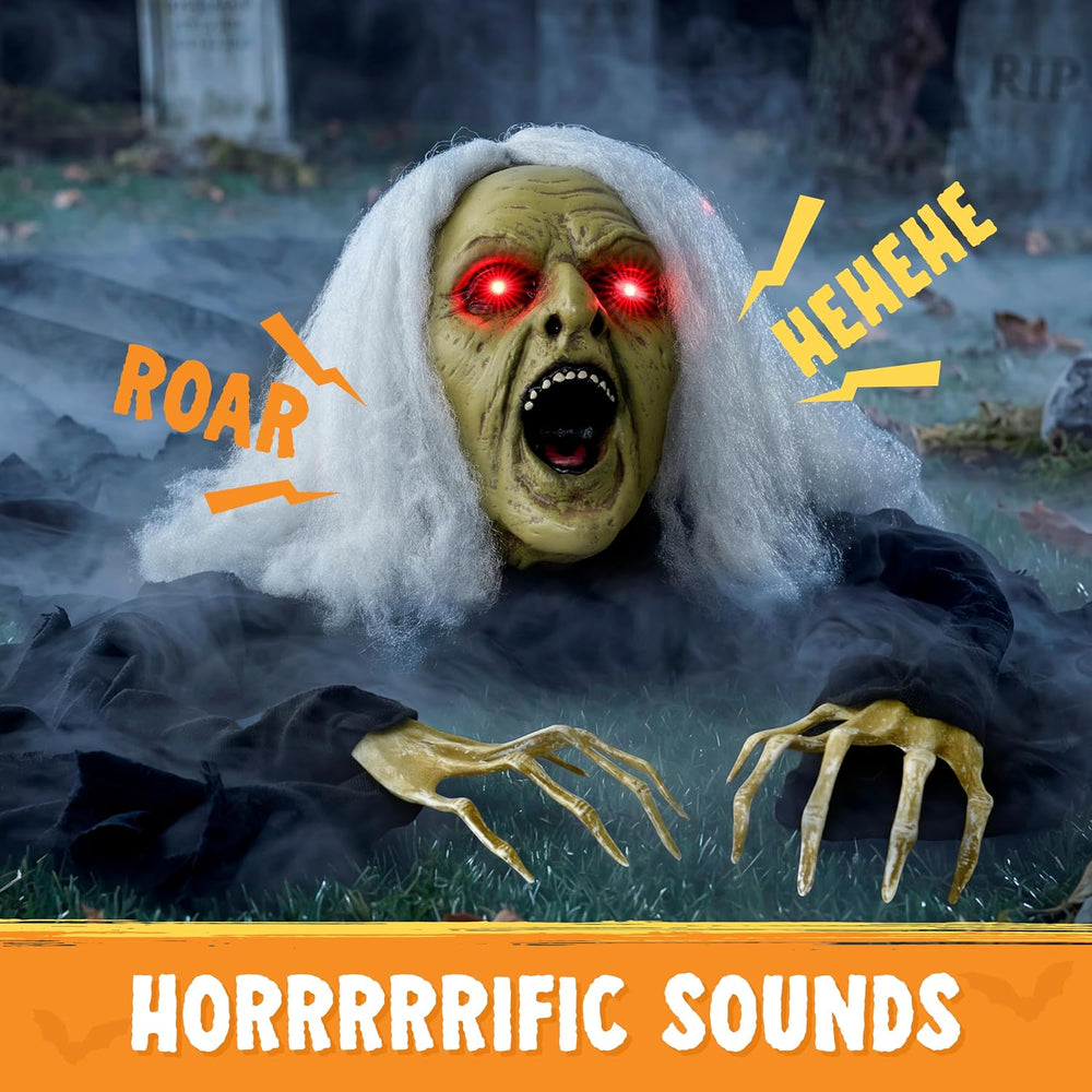 JOYIN Zombie Halloween Decoration Outdoor Witch Groundbreaker Halloween Grave...