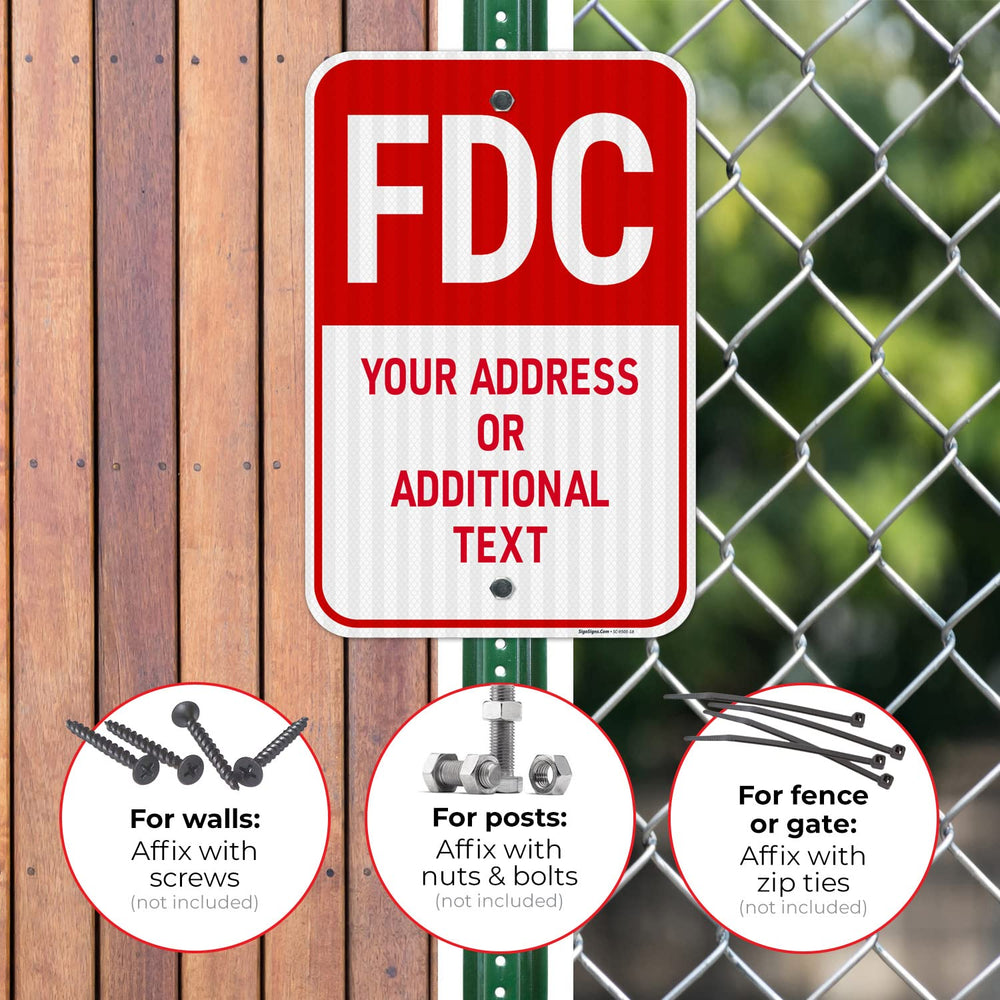 Custom Fire Department Connection Sign, Property & Business, Christmas Gift