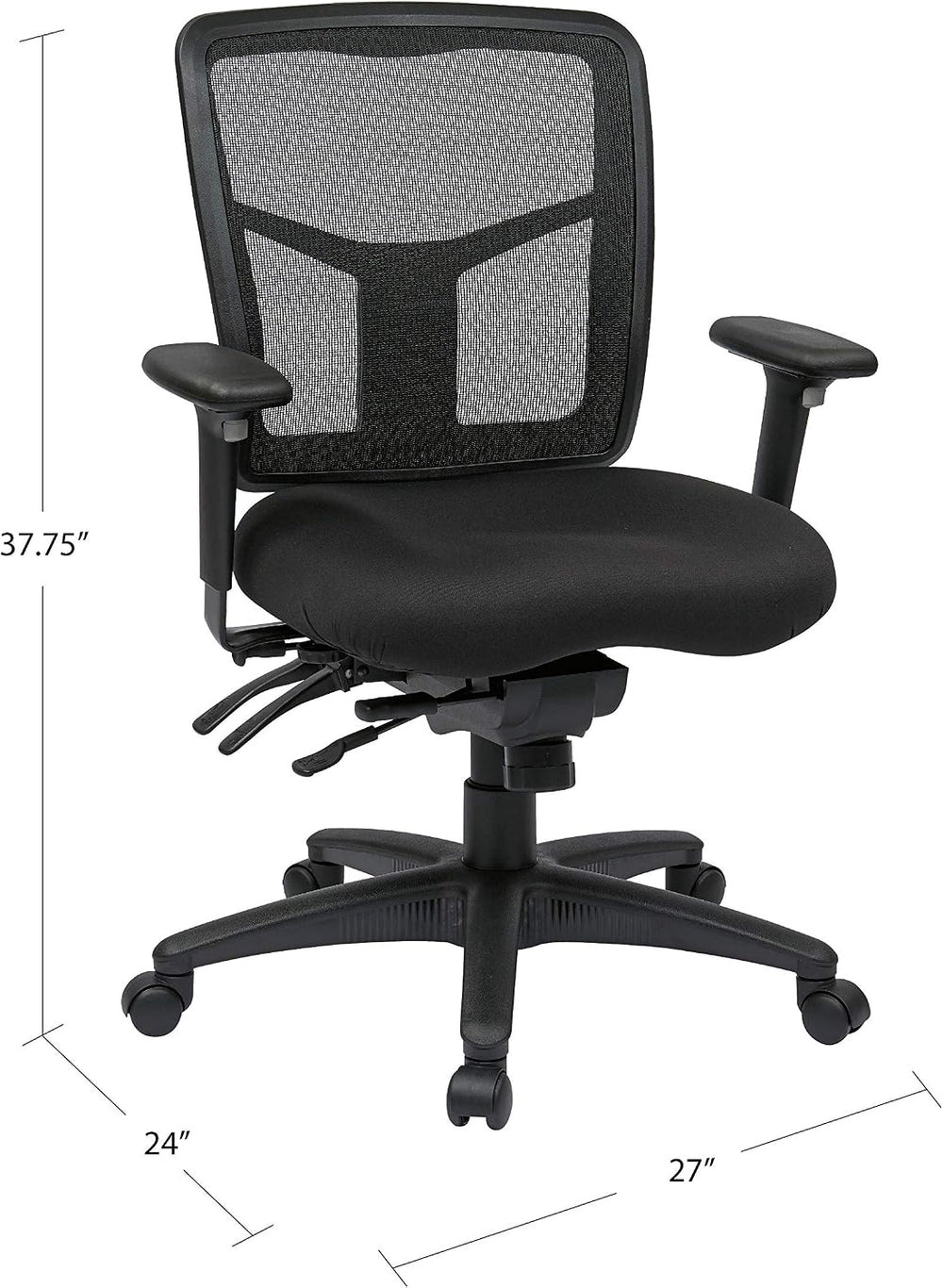 Office Star ProGrid Breathable Mesh Manager's Office Chair with Adjustabl...