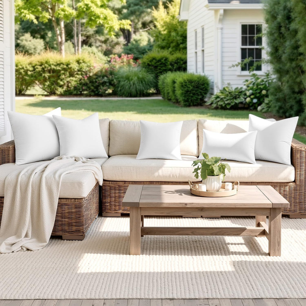 MIULEE Outdoor Pillow Inserts 20x20 Pack of 2